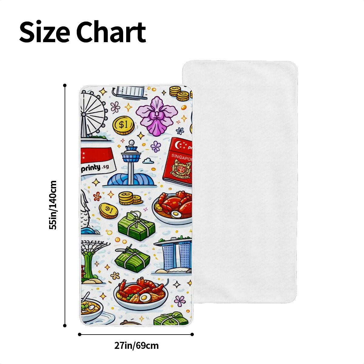 Custom Coral Fleece Bath Towels 55"x27"