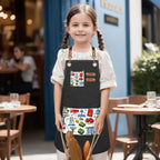Custom Children's Canvas Cross Back Apron with Pockets