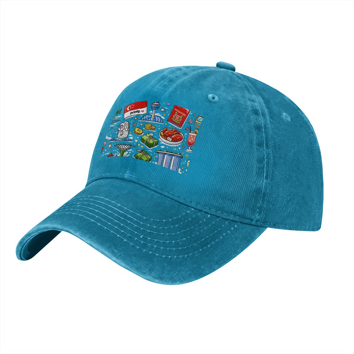 Custom Unisex Washed Denim Baseball Cap
