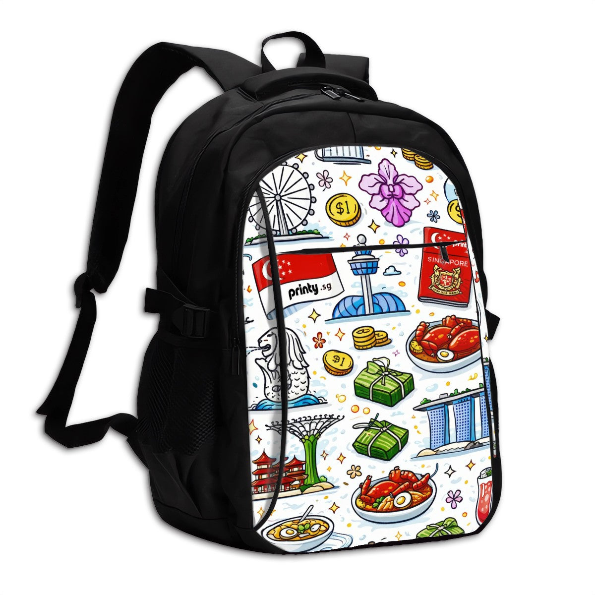 Custom Large Capacity Oxford Travel Laptop Backpack with USB