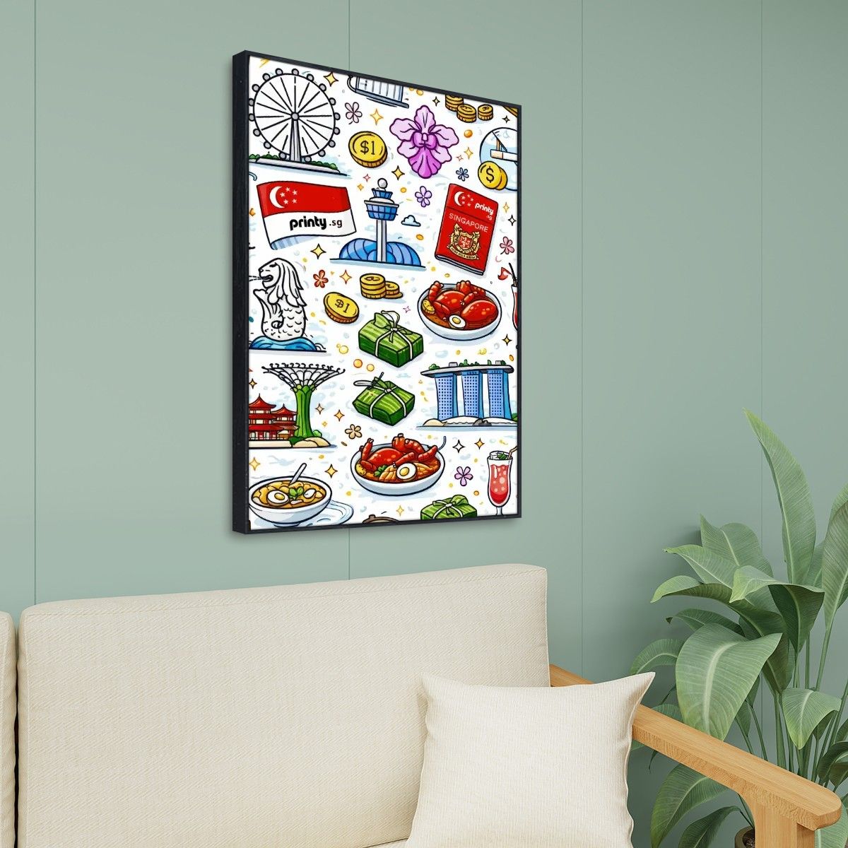 Custom Frameable Canvas Prints Wall Art (Vertical)