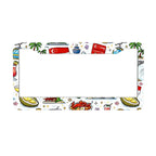 Custom 2-Hole Round License Plate Frames 2 pcs