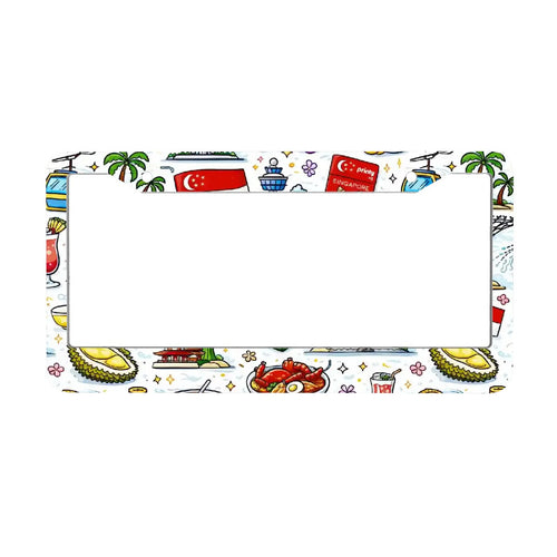Custom 2-Hole Round License Plate Frames 2 pcs