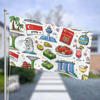 Custom Three-Layer Outdoor Decor Flags Double Sided (3:5)