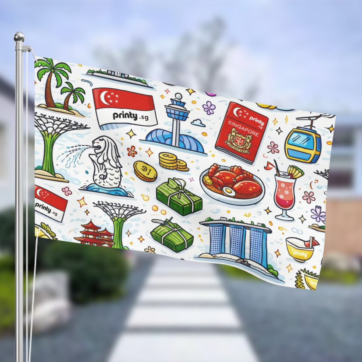 Custom Three-Layer Outdoor Decor Flags Double Sided (3:5)