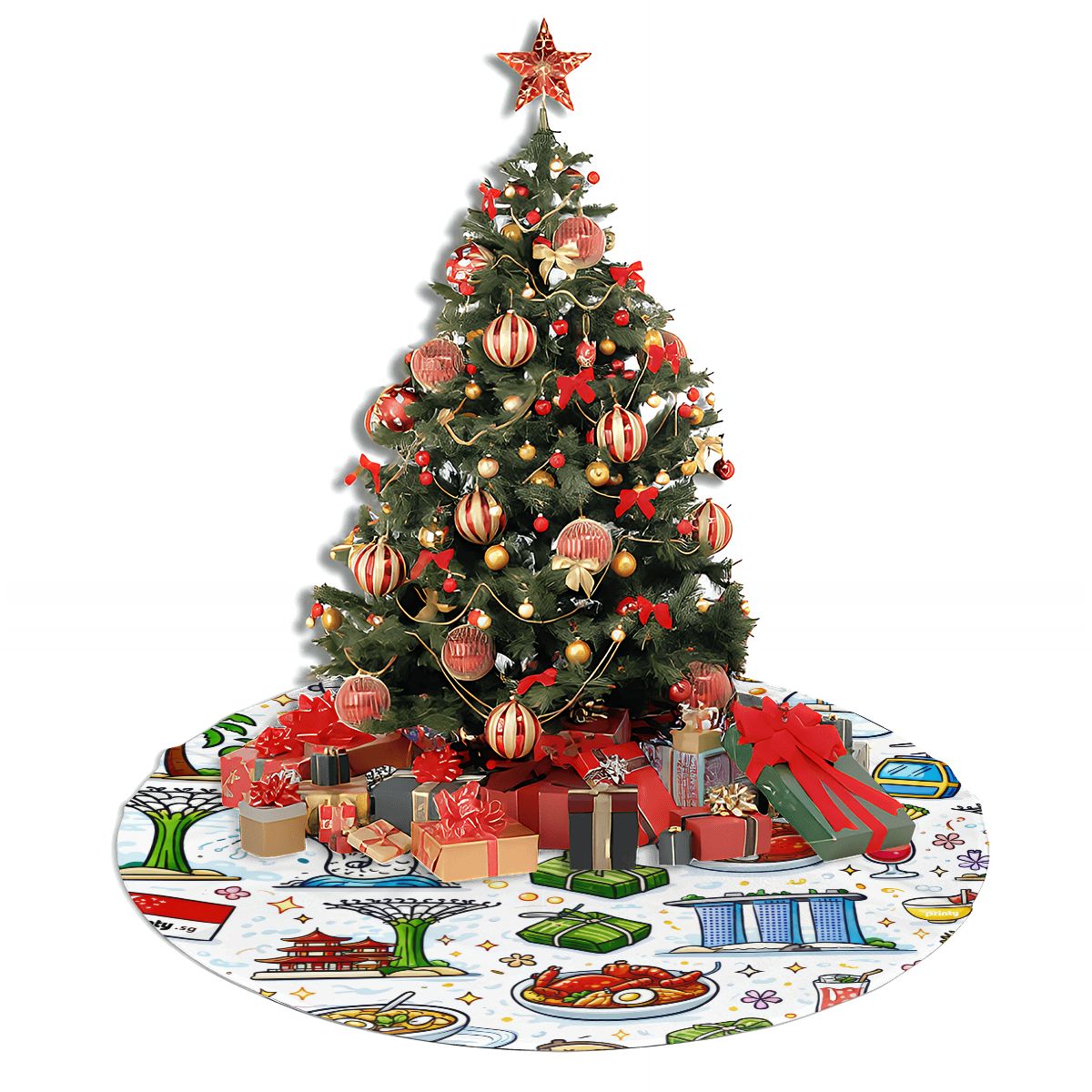 Custom Plush Christmas Tree Skirt