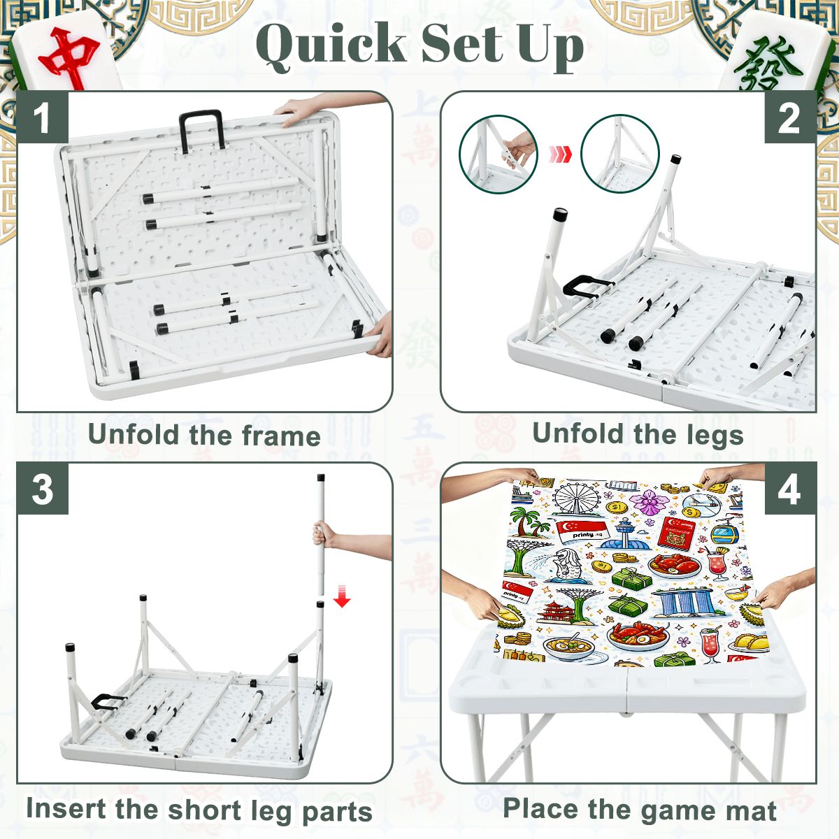 Custom Foldable Mahjong Table