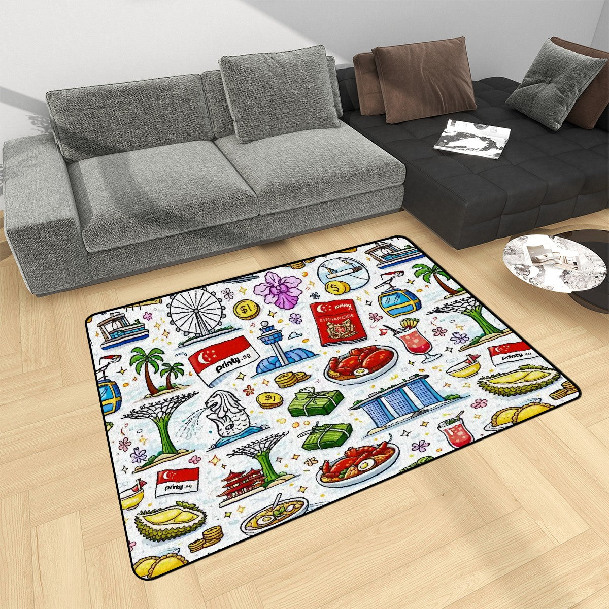 Custom Small Area Rug Floor Carpet (3:2)