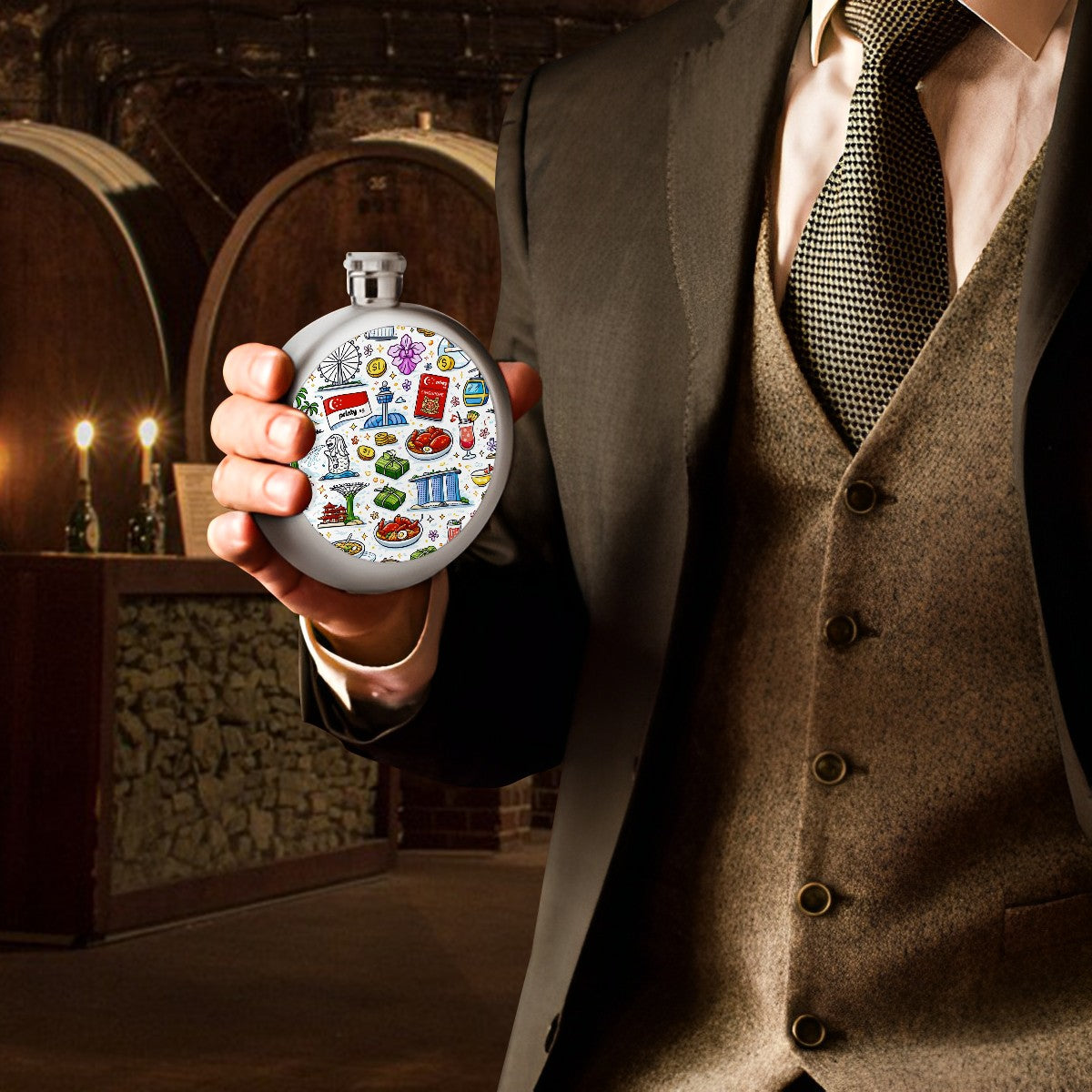 Custom Round Flask (5oz)