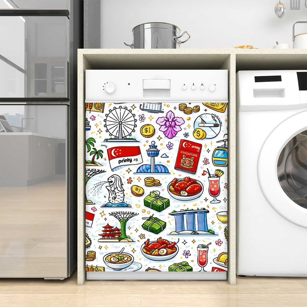 Custom Dishwasher Magnet Cover
