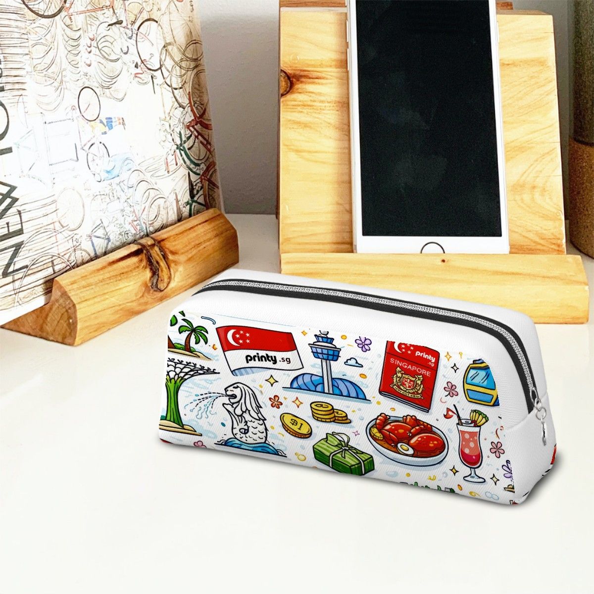 Custom Leather Three-dimensional Pencil Case
