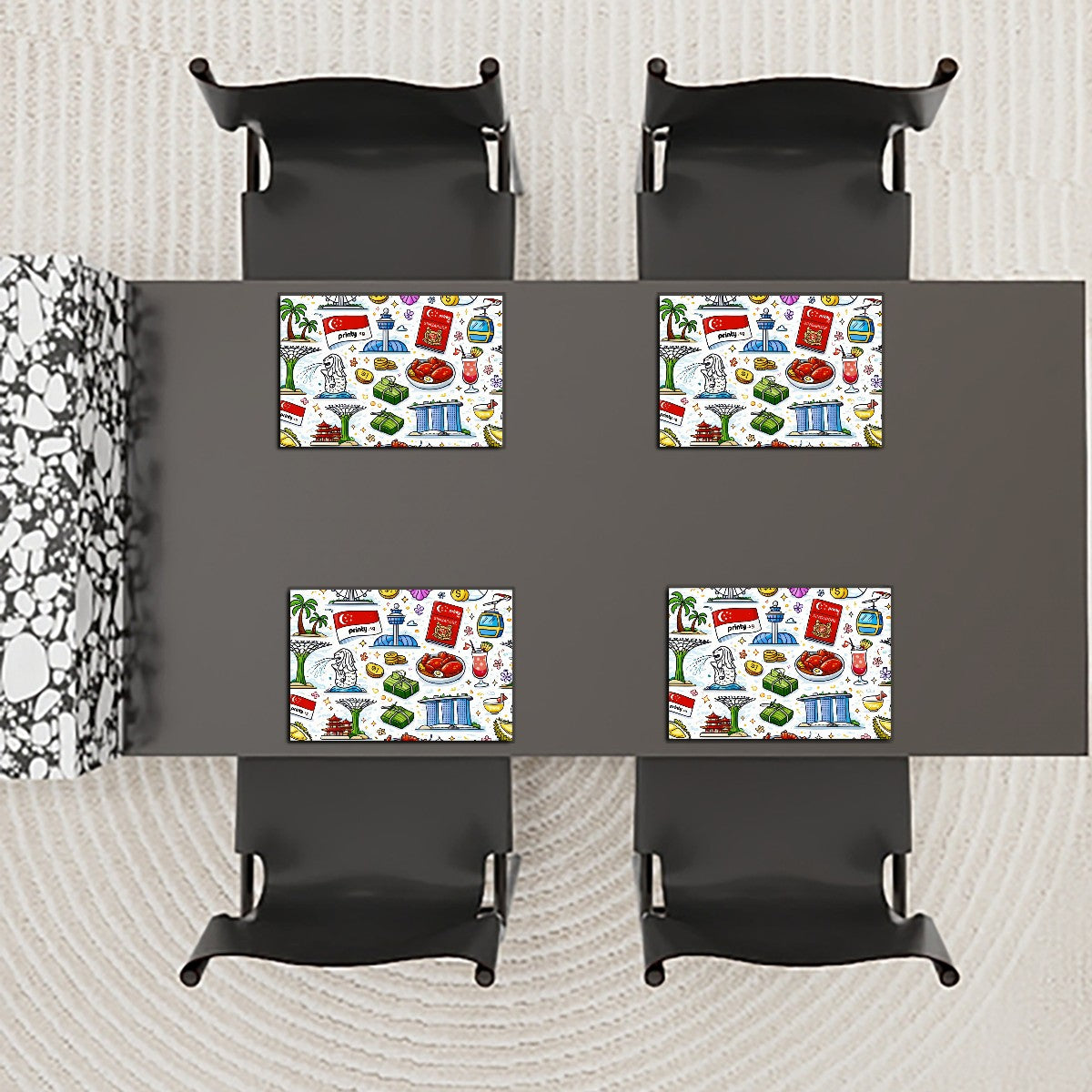 Custom Heat-Resistant Table Placemats 4 pcs