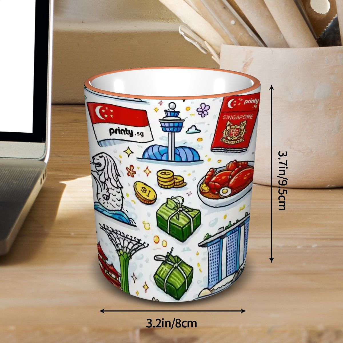 Custom Colored Ceramic Coffee Mug (11oz) (All Over Print)