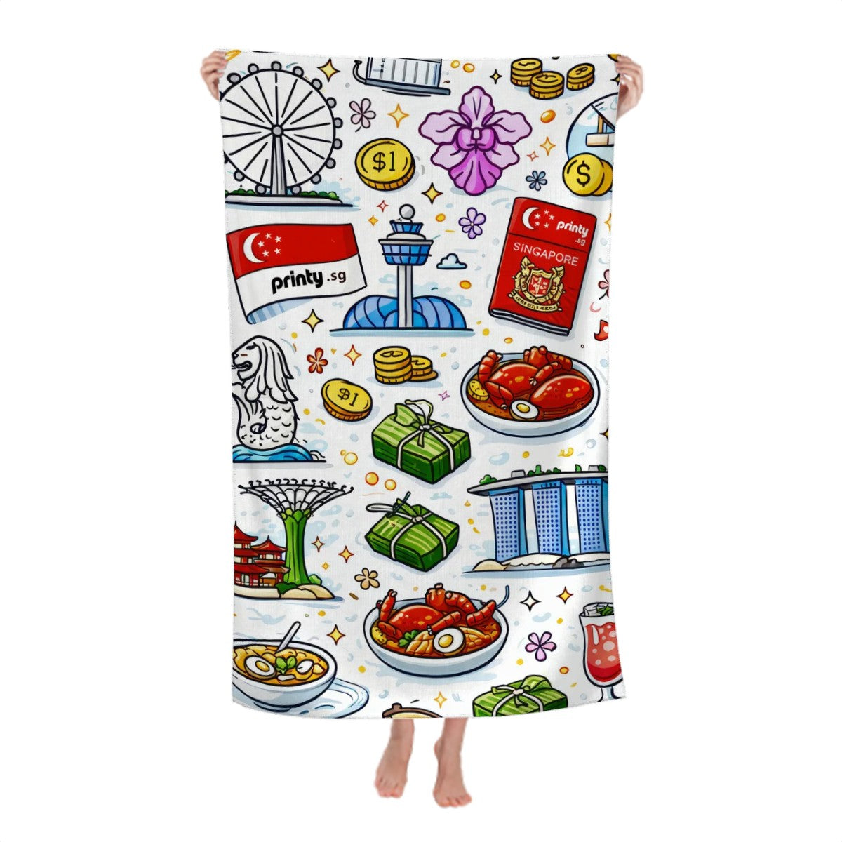Custom Microfiber Absorbent Bath Towels 52"x32" (Vertical)
