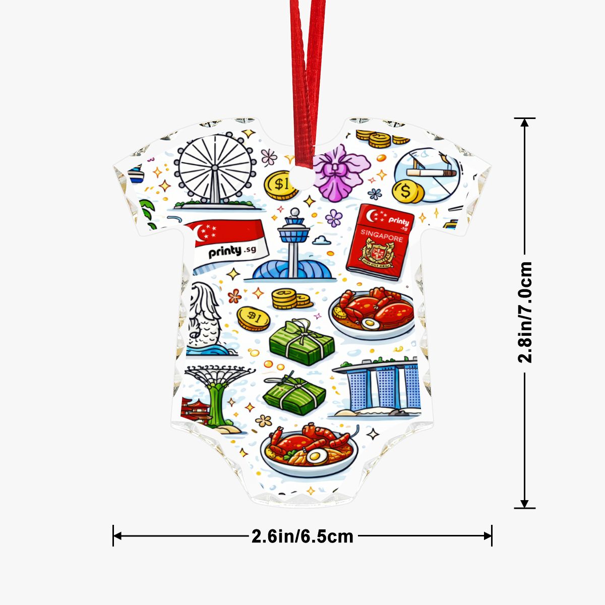 Custom Clothing-Shaped Glass Ornament