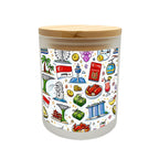 Custom Frosted Glass Jar with Lid
