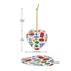 Custom Heart Shape Ceramic Ornaments Christmas Decorations