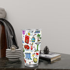 Custom Travel Coffee Mug with Single Silver Edge (20oz)