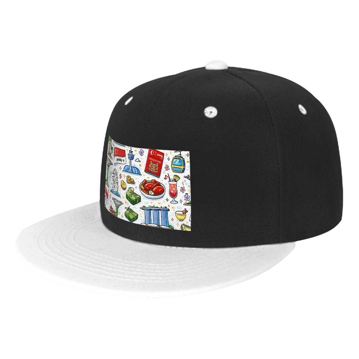Custom Flat Bill Hats Hip Hop Style (Front Pattern)
