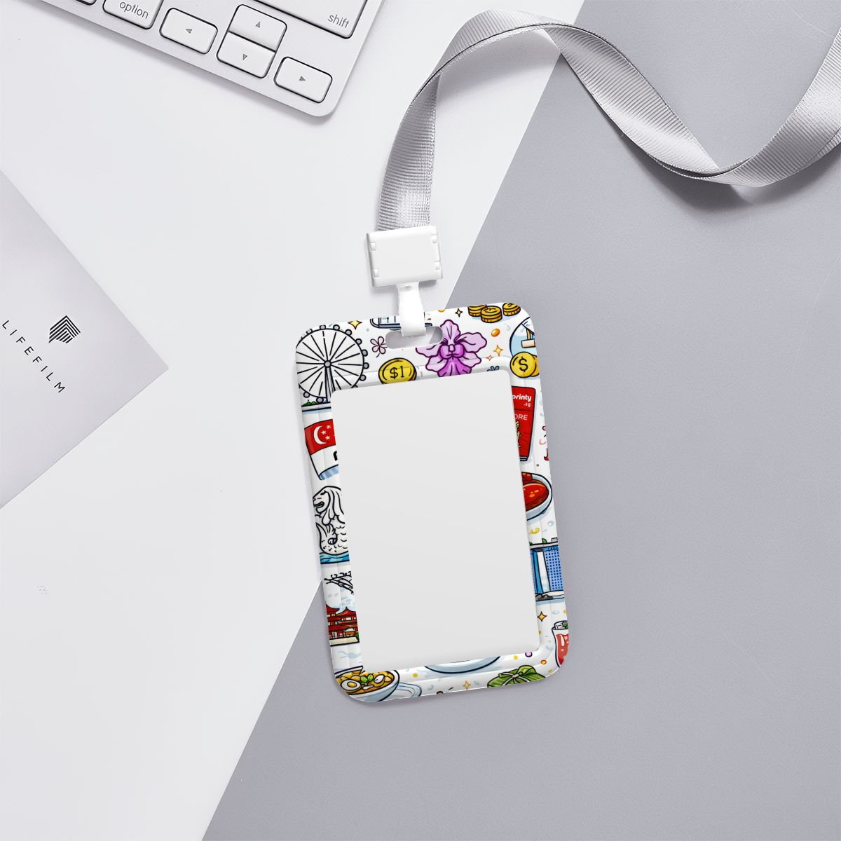 Custom Vertical ID Badge Holder (Same Front And Back)