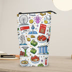 Custom Oxford Cloth Standing Telescopic Pencil Case