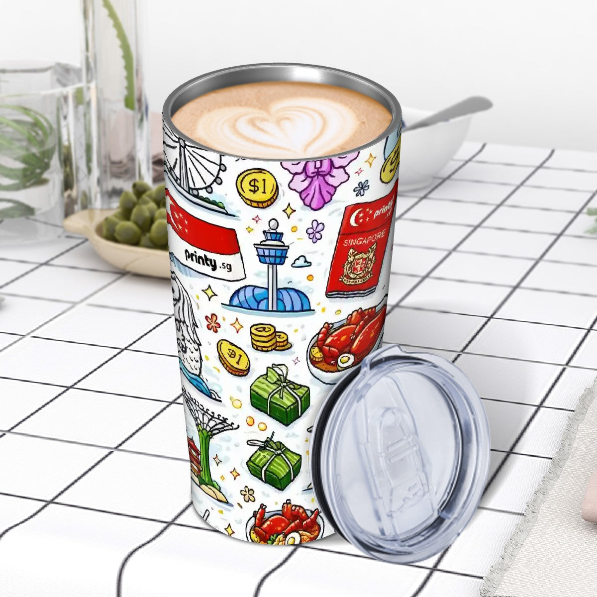 Custom Stainless Steel Insulated Tumblers with Lid & Straw (20oz)
