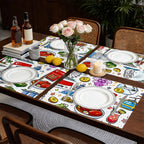 Custom Faux Linen Placemats Set of 4