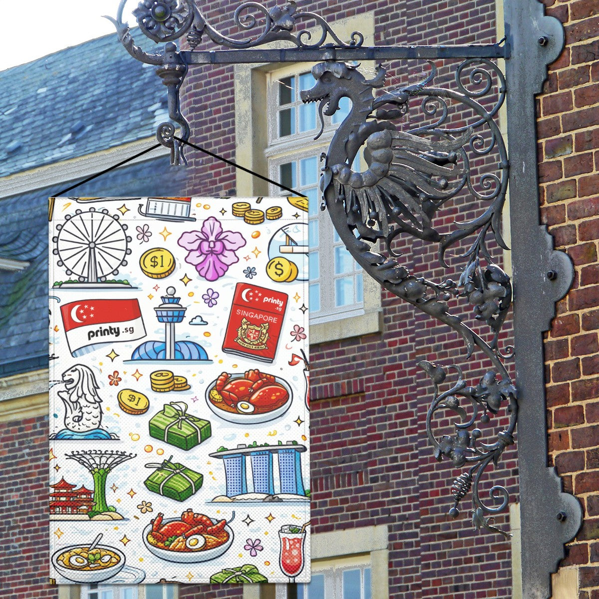 Custom Imitation Linen Garden Flags Yard Decorations Outdoor