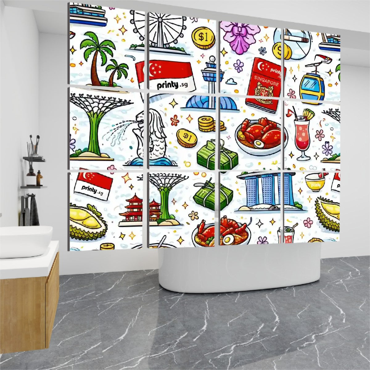 Custom Hanging Room Divider 12 pcs