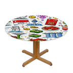 Custom Fitted Round Tablecloth