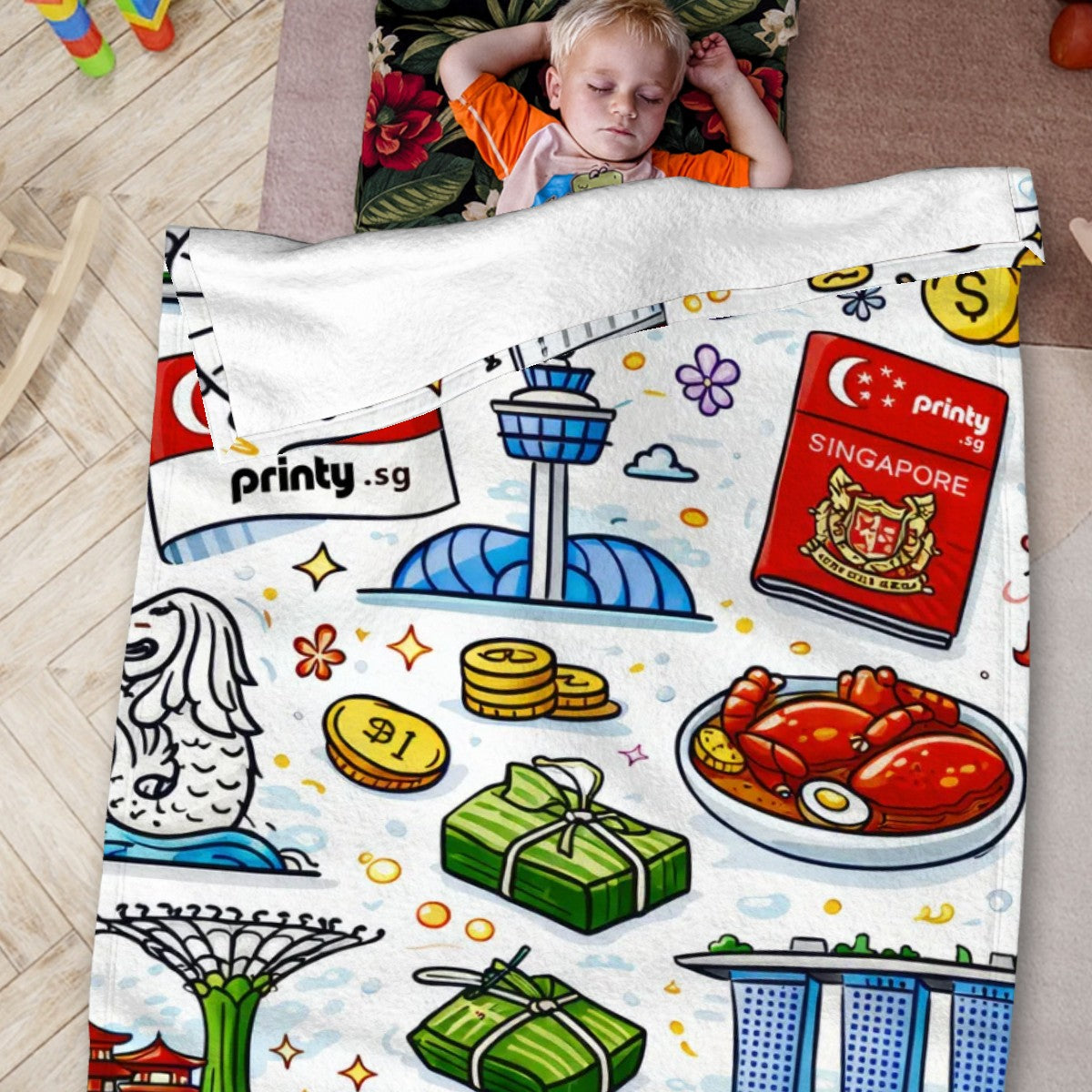 Custom 280 GSM Flannel Throw Blanket (3:5)