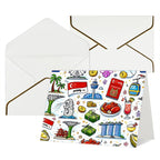 Custom Golden Edge Greeting Cards (Horizontal)