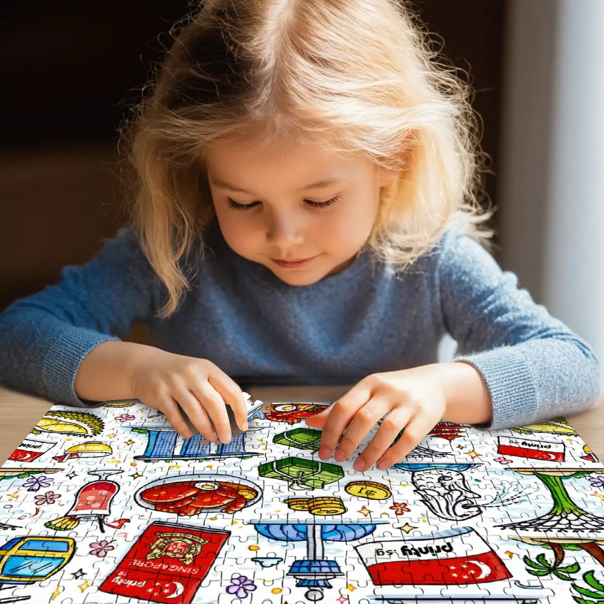 Custom Wooden Jigsaw Puzzles 500 pcs (Horizontal)