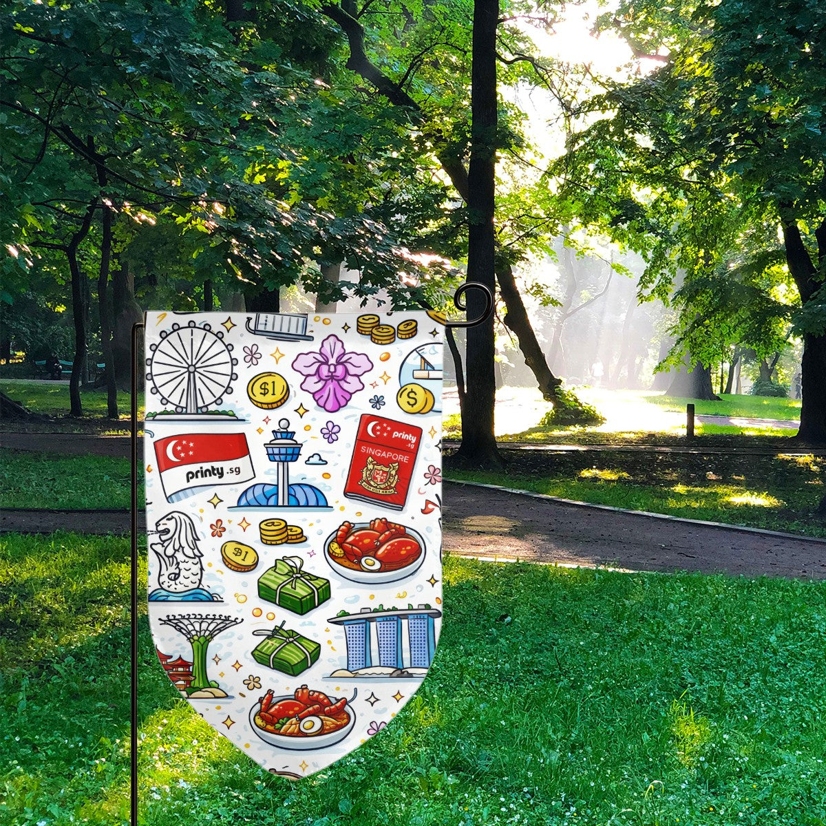 Custom Round Corner Garden Flags