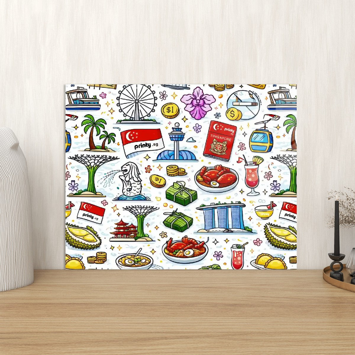 Custom Rectangular Acrylic Wall Art Prints with Hook (5:4)