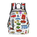 Custom Twill Zipper Front Pocket Backpack No Compartments