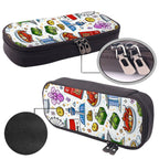 Custom Vertical Leather Clamshell Pencil Case