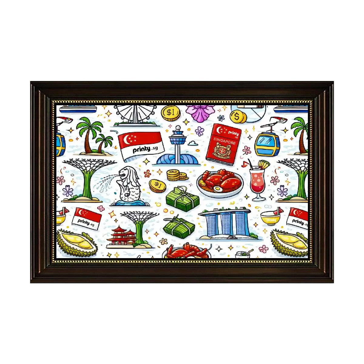 Custom Wood Framed Canvas Prints Wall Art