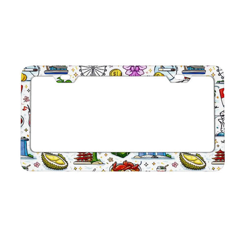 Custom 2-Hole Oval License Plate Frames 2 pcs