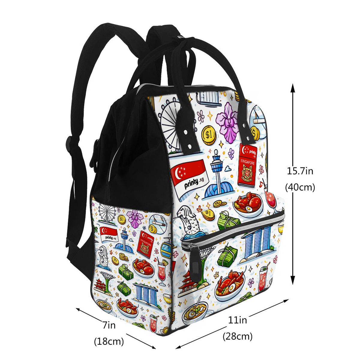 Custom Multifunctional Large Capacity Mommy Backpack Diaper Bag