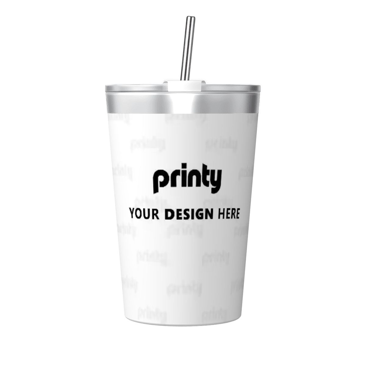 Custom Stainless Steel Water Bottle With Straw (12oz)