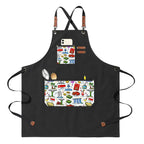 Custom Unisex Canvas Cross Back Apron with Pockets