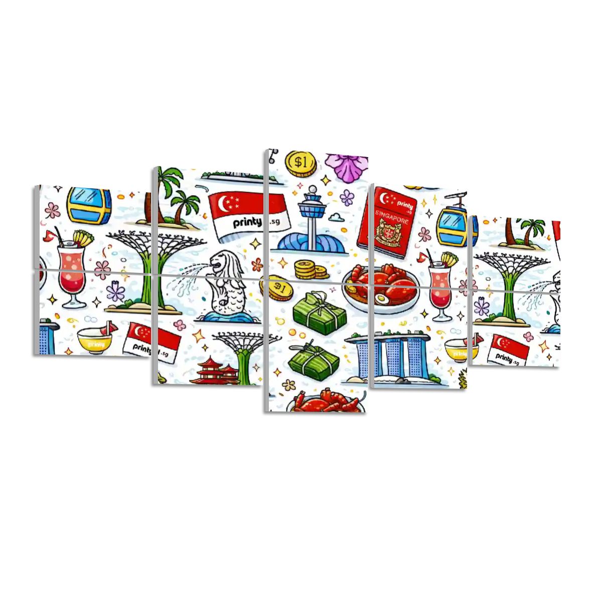 Custom 10 Panels Sound Absorbing Wall Art