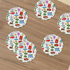 Custom Round Ceramic Coasters Set of 6
