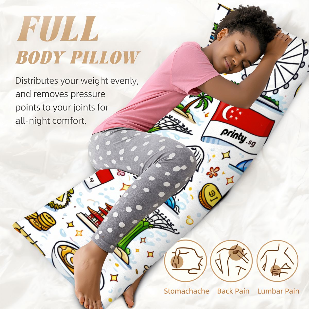 Custom Body Pillow Cover 20"x54"