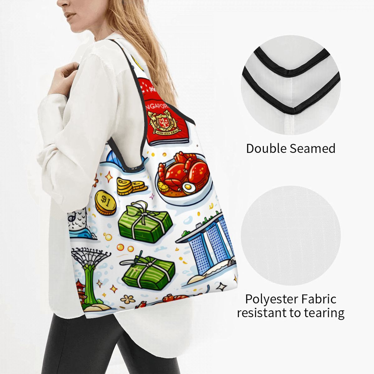 Custom Folding Reusable Grocery Bags