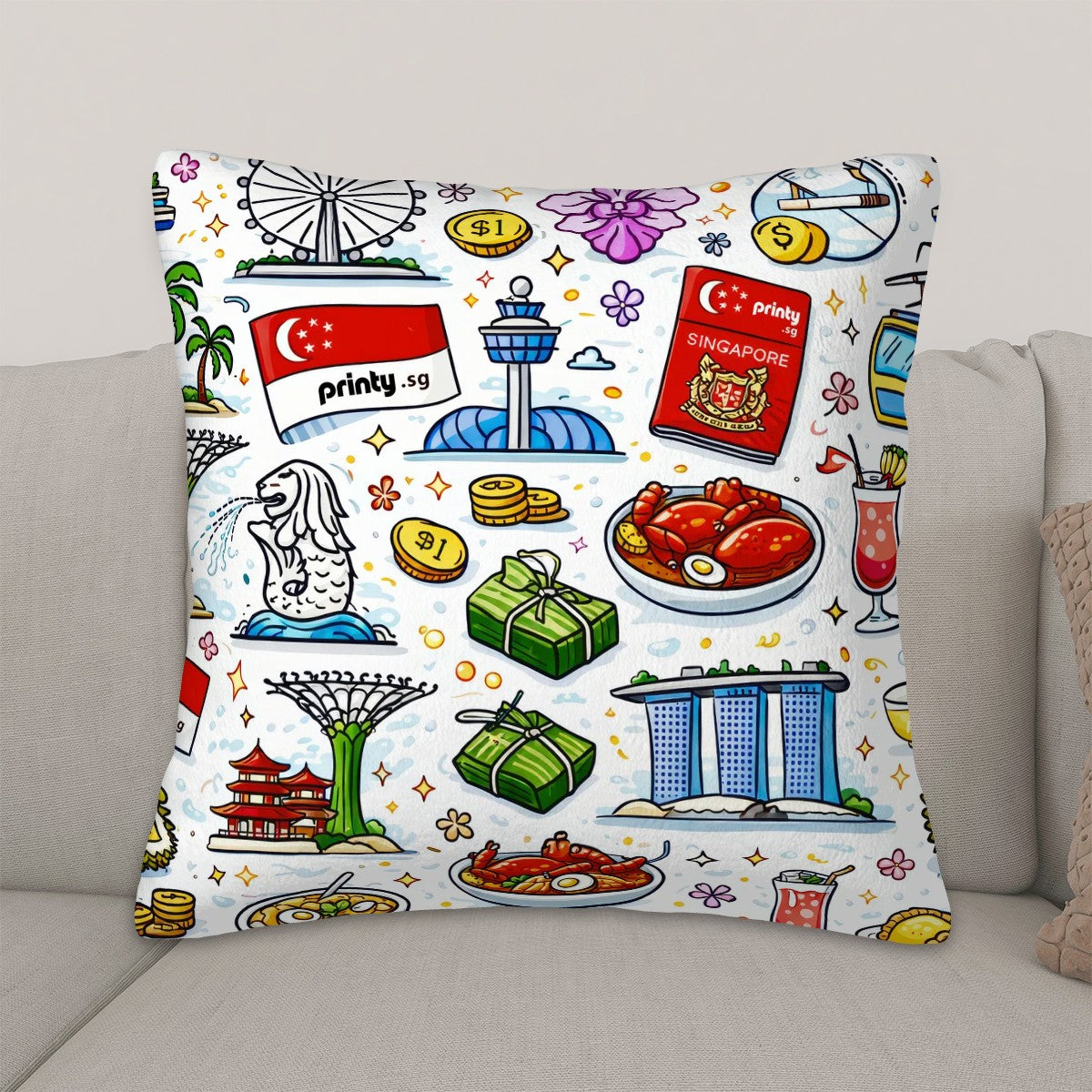 Custom Velvet Throw Pillow Covers (Single-Sided Design)
