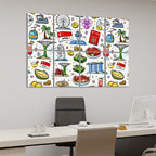 Custom 8 Panels Sound Absorbing Wall Art