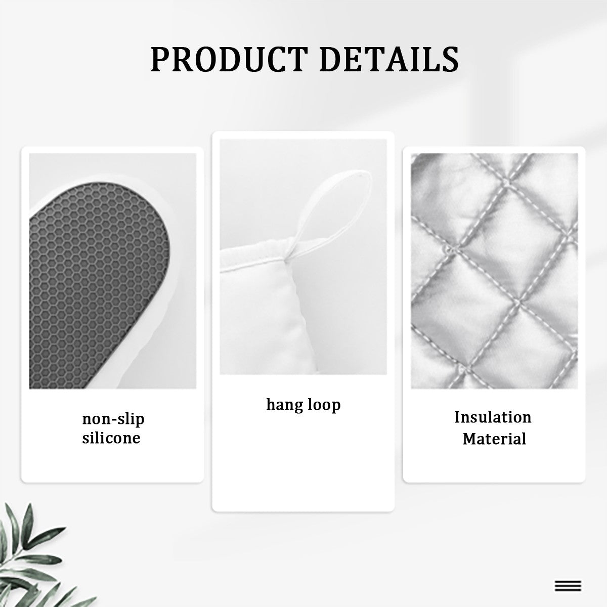 Custom Silicone Oven Mitts Heat Resistant Set