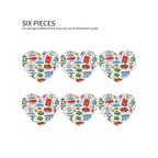 Custom Heart Shape Car Air Freshener Cards 6 pcs